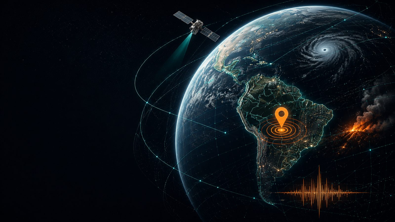 Vista da Terra a partir do espaço, com o planeta parcialmente iluminado